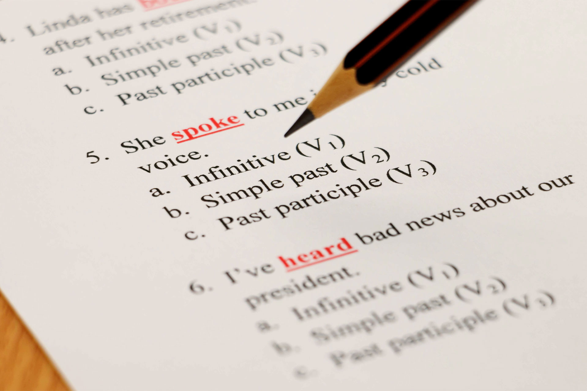 examen tipo test de gramática B1 de inglés